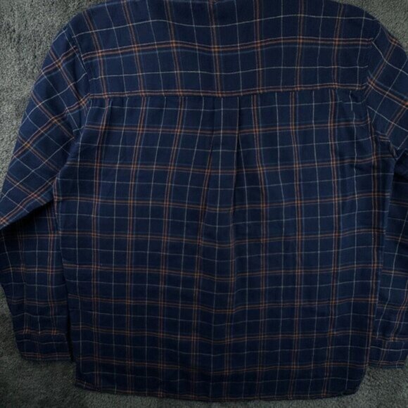 Marmot Women's Fairfax Midweight Boyfriend Flannel Shirt Blue Check Button Up - Picture 11 of 11